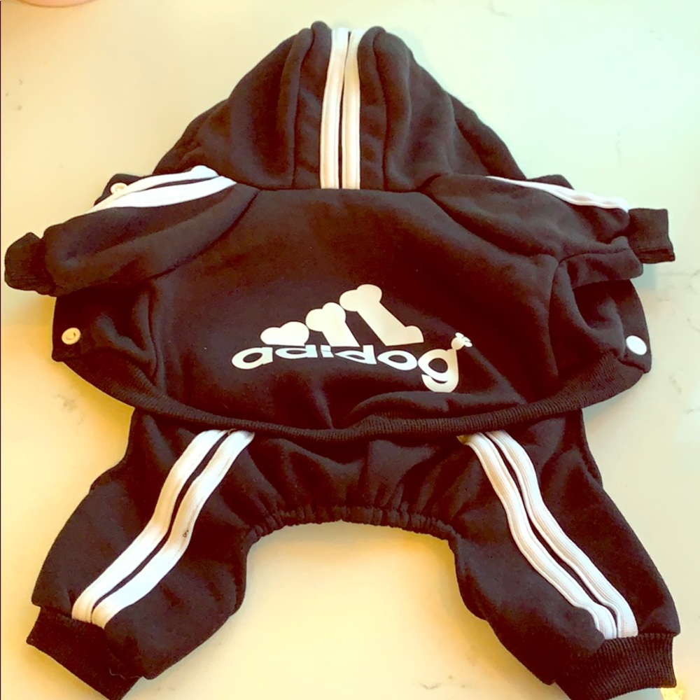 Adidog small Dog Sweatsuit.